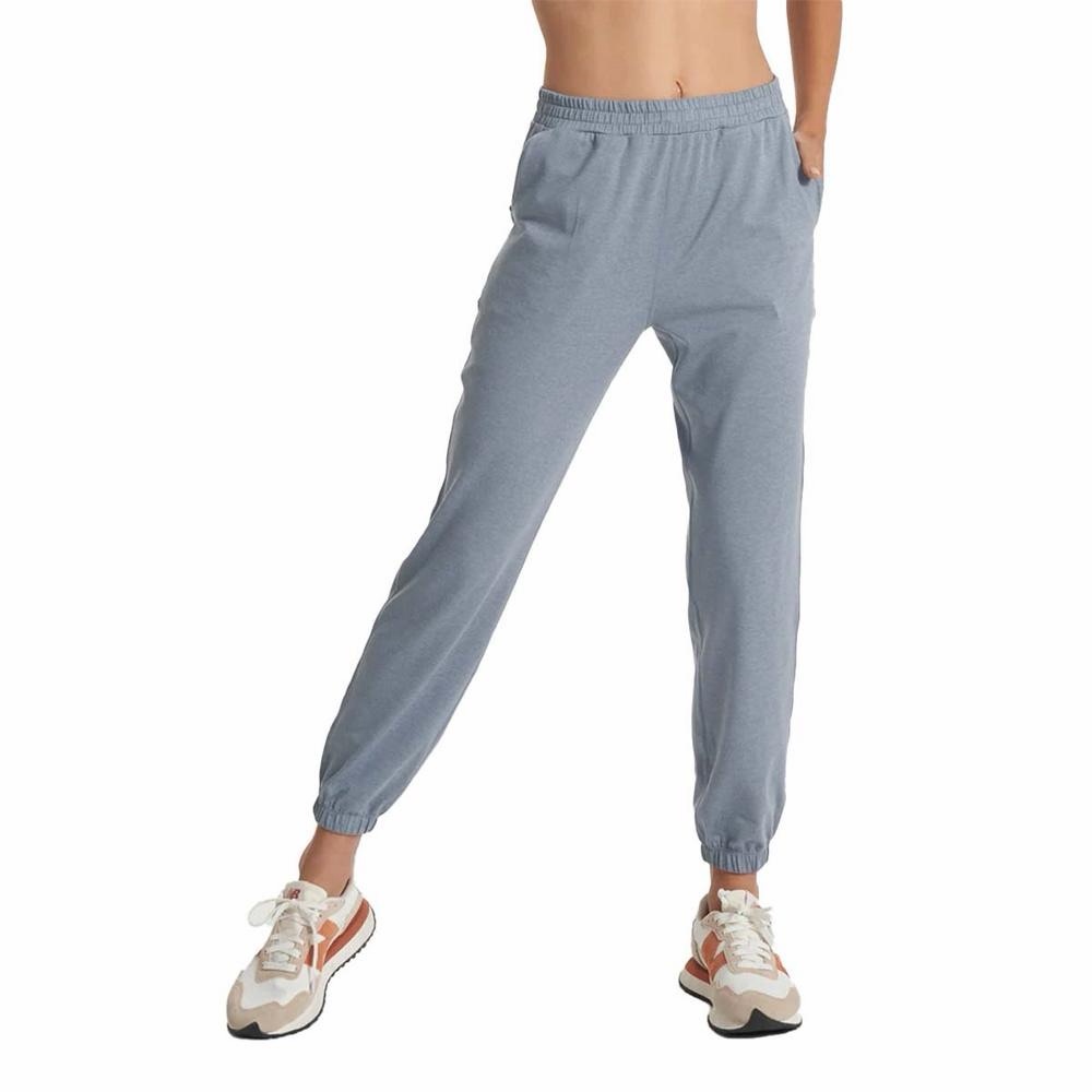 Vuori Women's Wide Leg Jogger Pants in Light Blue